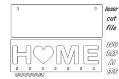 Key Holder| Family |Key Hanger|Moss | Home| Laser Cut Product Image 3