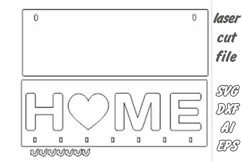 Key Holder| Family |Key Hanger|Moss | Home| Laser Cut Product Image 3