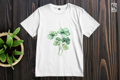 Watercolor Leprechaun and Clover Clipart Sublimation PNG Product Image 3