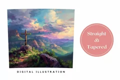 Christian Cross Tumbler Design, Cross Sublimation Tumbler Product Image 3