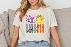 Ciao Bella SVG | Italian Retro Grid | Lemon Tomato Olive PNG Product Image 3