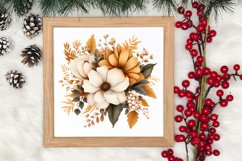 Gold Christmas Watercolor Clipart Sublimation, Christmas PNG Product Image 3