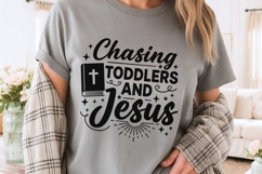 Chasing Toddlers And Jesus Svg, Christian Mom Svg, Faith Svg Product Image 5