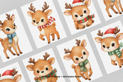 15 Bundle Watercolor Cute Deer Stag Animal Buck Forest Wild Product Image 3