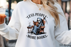 LESS PEOPLE MORE BOOKS PNG Product Image 3