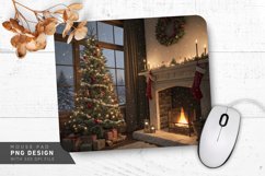 Vintage Christmas Scene Mouse Pad PNG Design Product Image 1