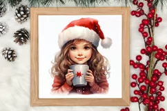Christmas Little Girl Clipart Sublimation, Christmas PNG Product Image 3