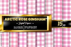 Arctic Rose Gingham Digital Papers 15 Variations Product Image 1