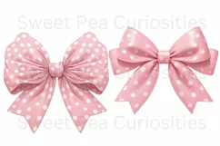 Pink, Bows, Shabby Chic, Ephemera, PNG, Clipart Product Image 3