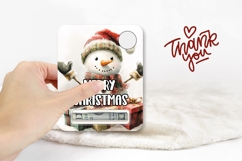 Watercolor Snowman Money Card Template, Christmas Gift Card Product Image 3