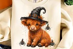 Halloween Highland Cow PNG, Halloween Highland Cow PNG Product Image 2