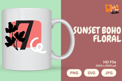 Sunset Boho Floral Monogram Product Image 1