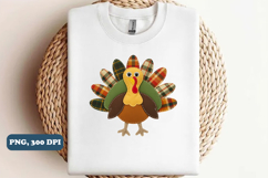 Thanksgiving Png Patchwork Turkey Png sublimation Product Image 4