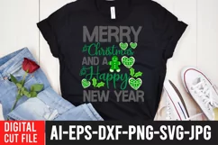 Merry Christmas And a Happy New Year SVG Cut File Product Image 1