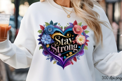 Stay strong. PNG, Motivational Sublimation Quotes P Product Image 3