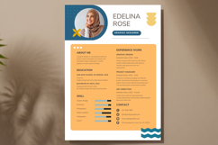 34. Feminine Yellow Resume - Canva Product Image 3