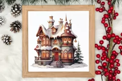 Fairy Christmas House Sublimation Clipart, Fairy Christmas Product Image 3