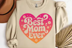 Best mom ever PNG, Mothers Day Sublimation PNG Product Image 3