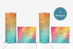 Rainbow Tumbler Sublimation, Gold Glitter Tumbler Designs Product Image 3