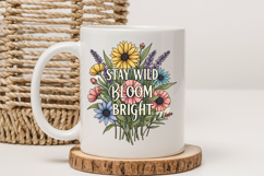 Stay Wild Bloom Bright PNG, Vintage Floral Sublimation Product Image 3