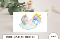Watercolor Cute Unicorn png Product Image 3