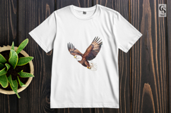 Flying Eagle Bird Realistic Clipart Sublimation PNG Product Image 3