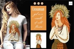 Hand drawn t-shirt. Ukrainian girl Product Image 2
