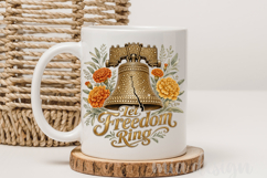 Let Freedom Ring PNG, Rhinestone Liberty Bell Sublimation Product Image 3