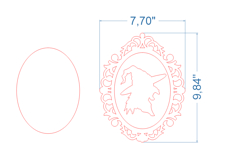 Halloween Witch Portrait SVG laser cut files for Glowforge Product Image 3