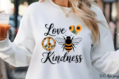 Love Kindness PNG, Sunflower Sublimation PNG Product Image 1