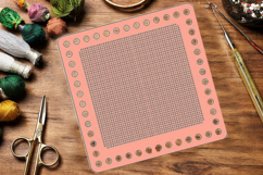 Base for embroidery basket square plywood digital download Product Image 3