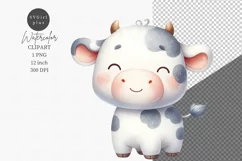 Cow clipart, Farm animals clipart, Cow sublimation Product Image 1