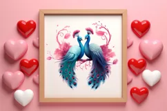 Breeds of Valentine Kissing Birds, Valentine's Day Clipart Product Image 3