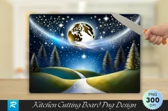Joy to the World with Ribbon Cutting Board PNG Design Product Image 1