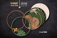 Capybara SVG laser cut file for Glowforge Product Image 3