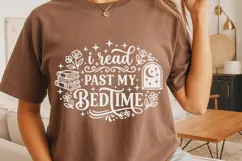 I Read Past My Bedtime Svg, Book Lover Svg, Book Club Svg. Product Image 4
