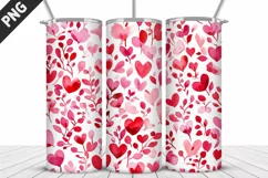 Lovely Hearts Tumbler Design | Valentine's Day Tumbler Wrap Product Image 4