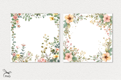 Floral digital paper, background clipart Product Image 3