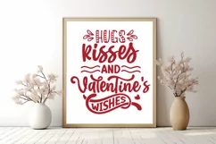 Hugs kisses and vanlentine's wishes SVG Product Image 3