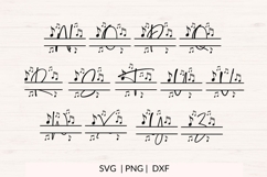 Music Split Monogram SVG Bundle AZ | Musical Notes Product Image 3