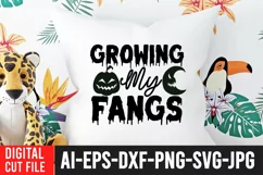 Growing my Fangs SVG Cut File |Growing my Fangs SVG Design Product Image 1