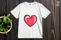Cute Character Heart Illustrations Clipart Sublimation PNG Product Image 2
