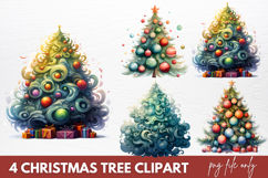 Christmas Tree Clipart Sublimation Christmas Tree Product Image 1