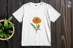 Watercolor Marigold Flower Clipart Sublimation PNG Product Image 3