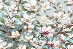 Boho Magnolia Seamless Pattern - 300DPI Product Image 3