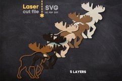 Elk SVG laser cut file for Glowforge Product Image 3