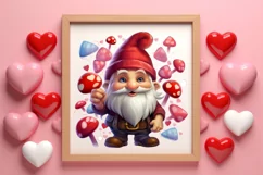 Cute Valentine Gnome Clipart, Gnome Clipart, Cute Gnome Product Image 2