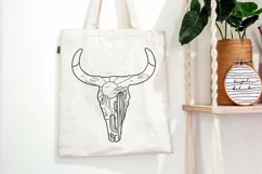Cow skull desert #3 svg, Bull skull svg, Desert svg, png Product Image 3