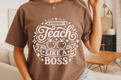 Teach Like A Boss Svg, Back To School Svg, Funny Teacher Svg Product Image 4