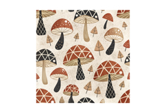 Scandinavian Mushroom Folk Art Paper Product Image 4